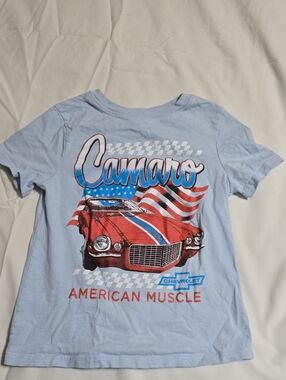 Chevrolet Camaro Kids Light Blue Short Sleeve Tee